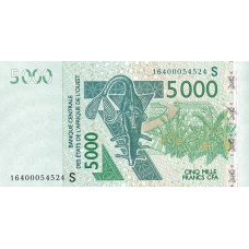 P917Sp Guinea-Bissau - 5000 Francs Year 2016